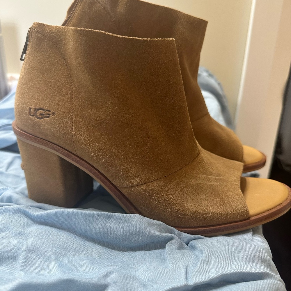 UGG Women's Tan Suede Ankle Boots
